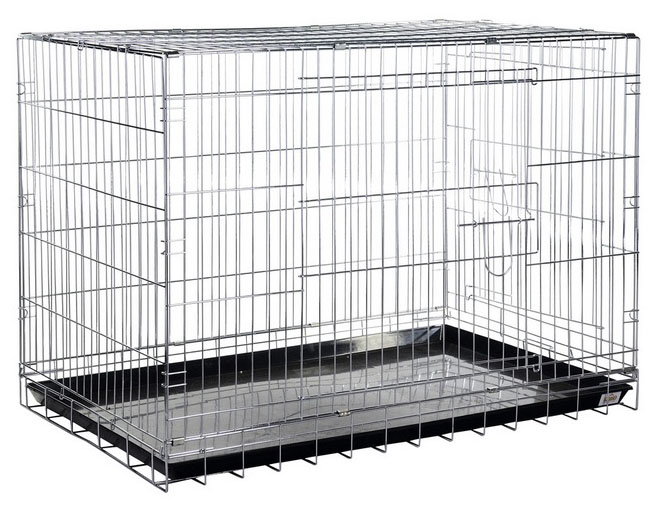 

Клетка для собак KREDO металл, 57x93x93см, 93 х 57 х 64 см хромированная