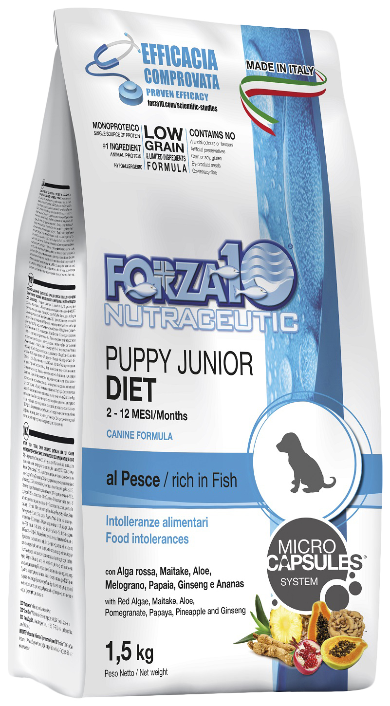 фото Сухой корм для щенков forza10 diet puppy junior, рыба, 1.5кг