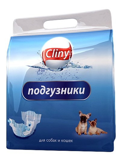 фото Подгузники для кошек и собак cliny, xs