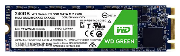 

SSD диск WD Green 240ГБ (WDS240G1G0B), Green