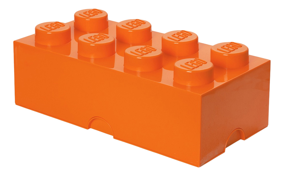 фото Ящик для хранения игрушек lego оранжевый