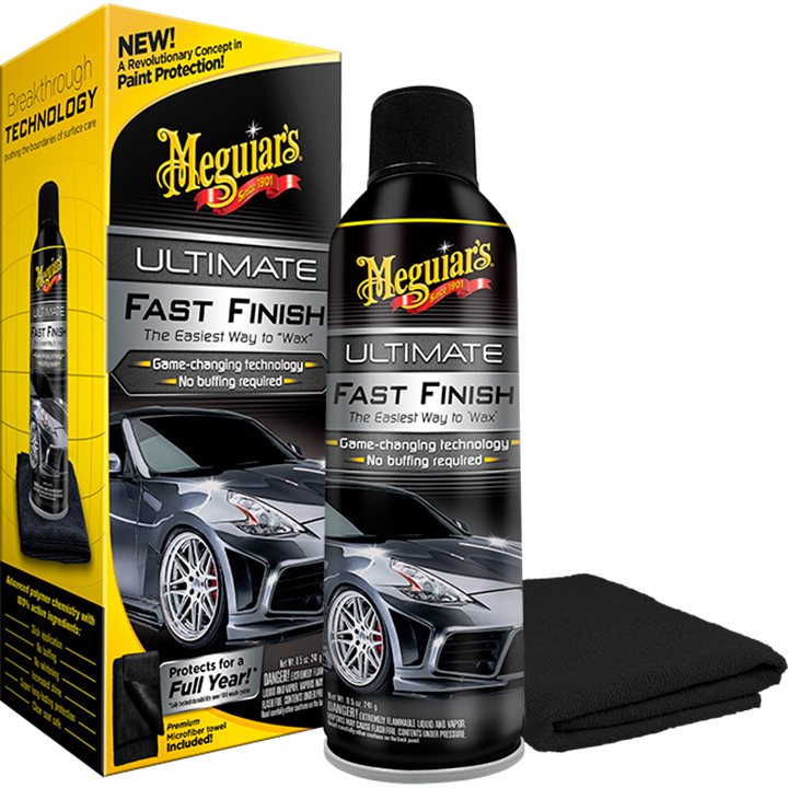 фото Защитное покрытие meguiar's ultimate fast finish g18309 0,241 л аэрозоль + салфетка