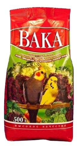 Основной корм Вака с минералами и овощами для мелких попугаев 500 г