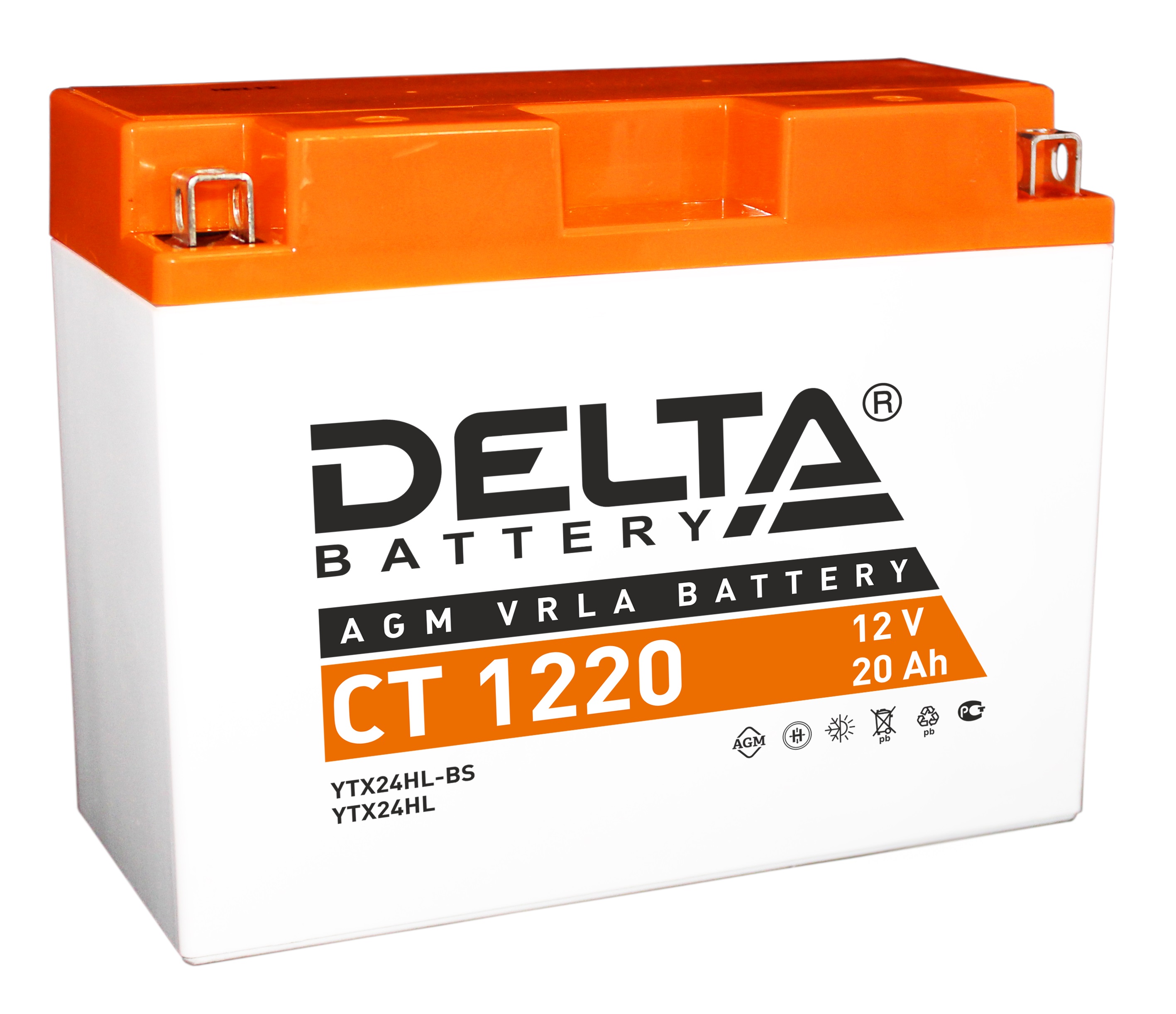 Аккумулятор автомобильный Delta CT 1220 20 Ач