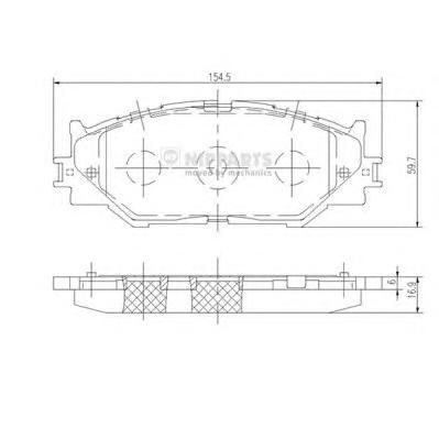 

Тормозные колодки дисковые Nipparts N3602128