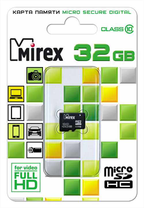 Карта памяти MIREX Micro SDHC 32GB