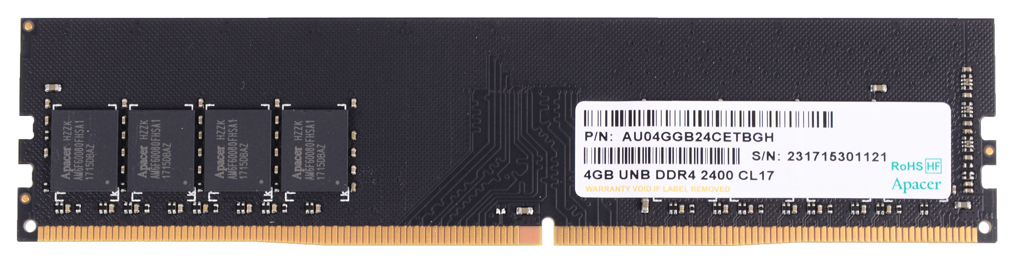 фото Оперативная память apacer retail au04ggb24cetbgh/el ddr4 4gb