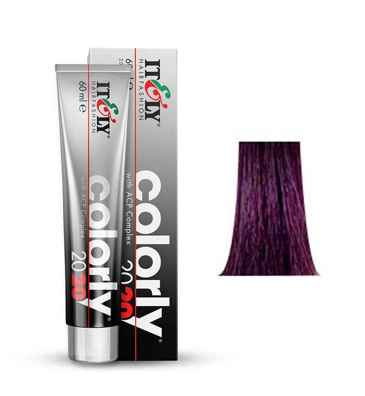 фото Крем-краска itely hairfashion colorly 2020 violet medium brown - 4v фиолетовый шатен 60мл