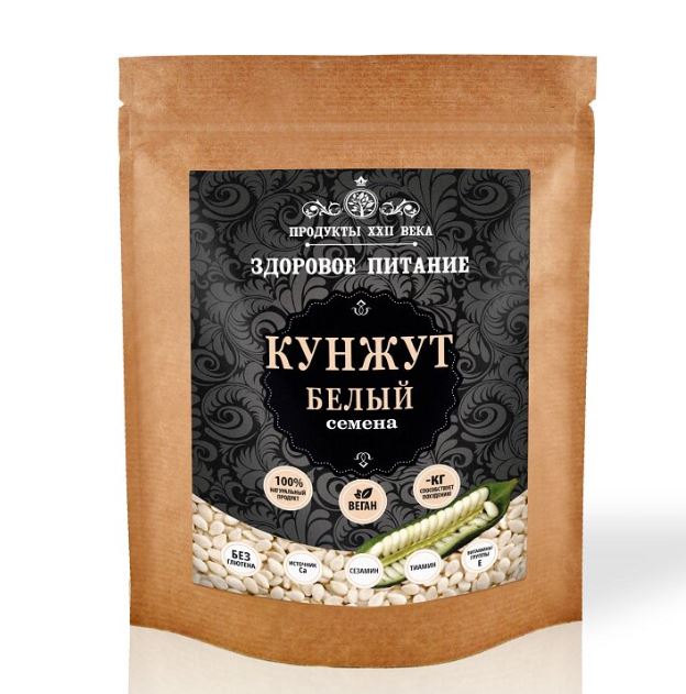 

Кунжут белый Продукты XXII века семена 200 г, белый кунжут