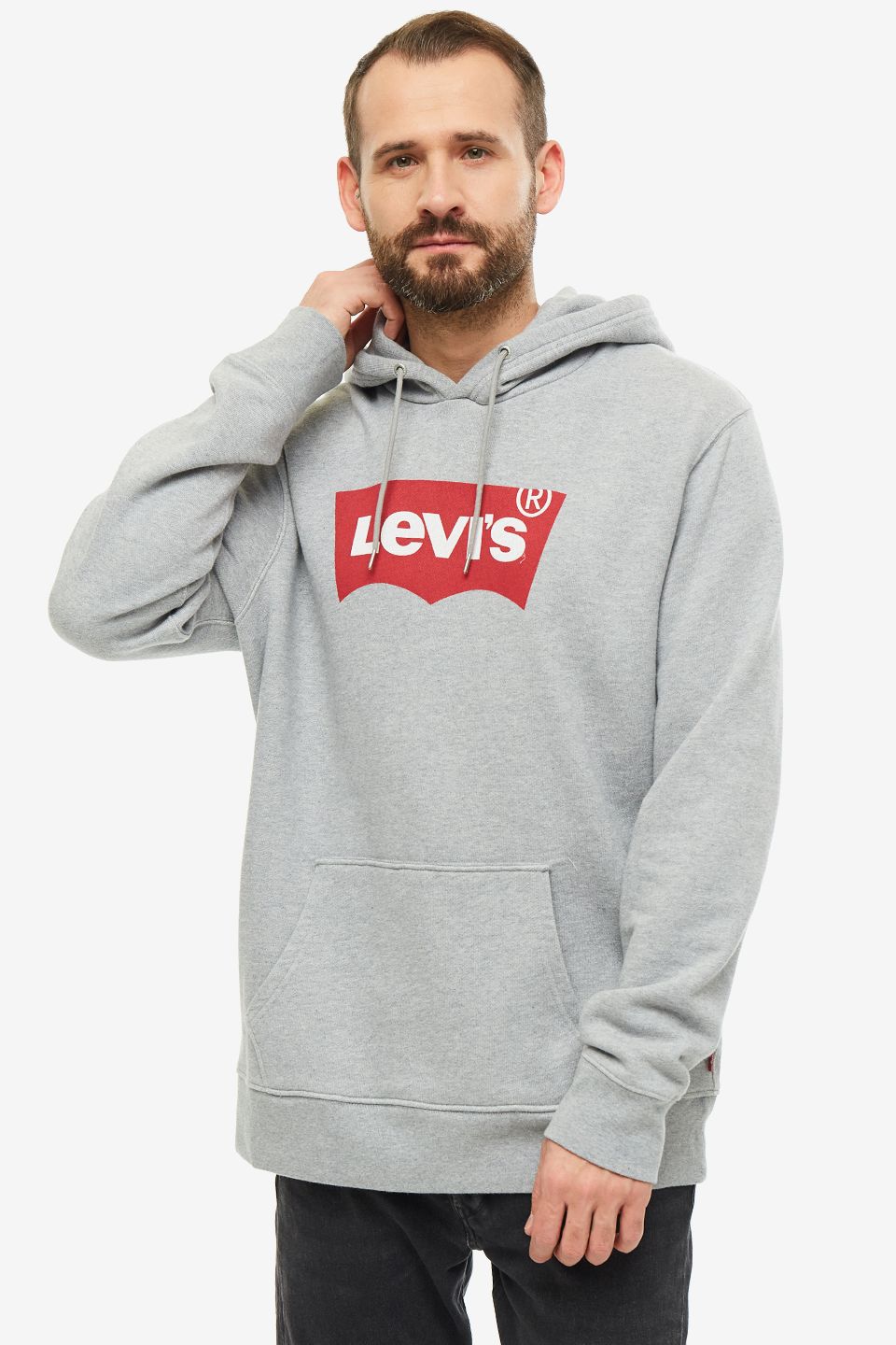 

Худи мужское Levi's 1949100370 серое XL, Серый, 1949100370