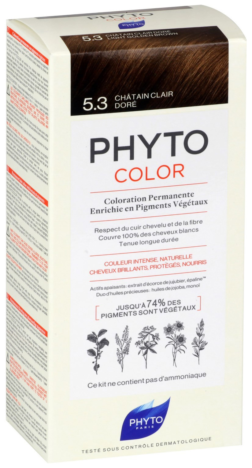 фото Краска для волос phyto phytocolor 5.3 светлый золотистый шатен 40 мл