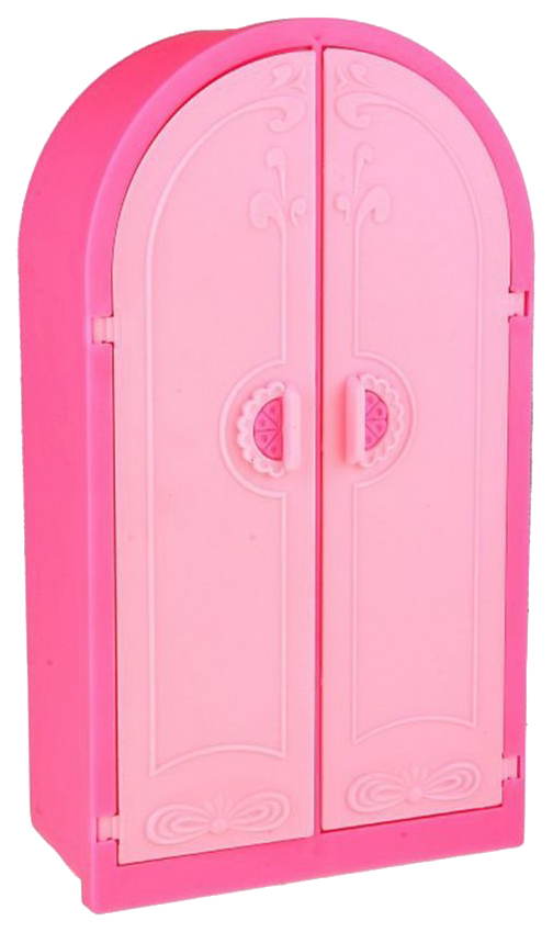 фото Шкаф для куклы, цвет: розовый огонек
