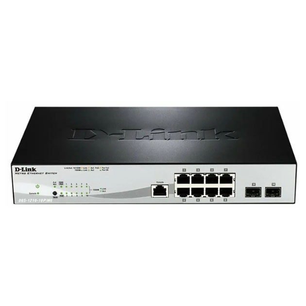 Коммутатор D-Link DGS-1210-10P/ME/B1A Black