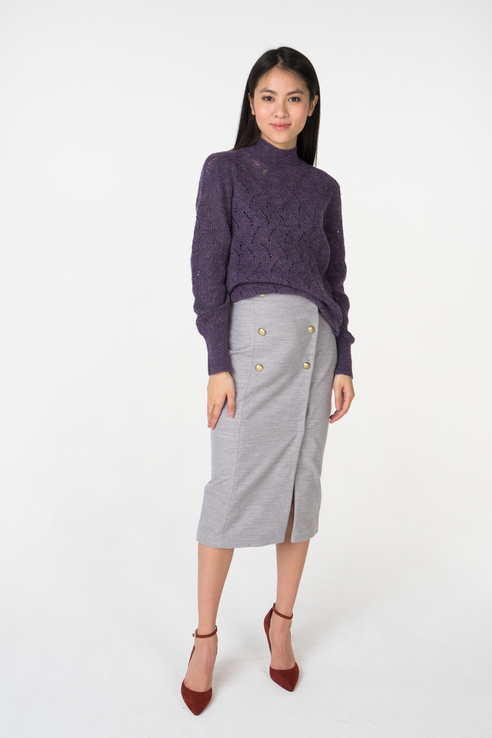 фото Юбка женская t-skirt aw18-02-0525-fs серая 42 ru