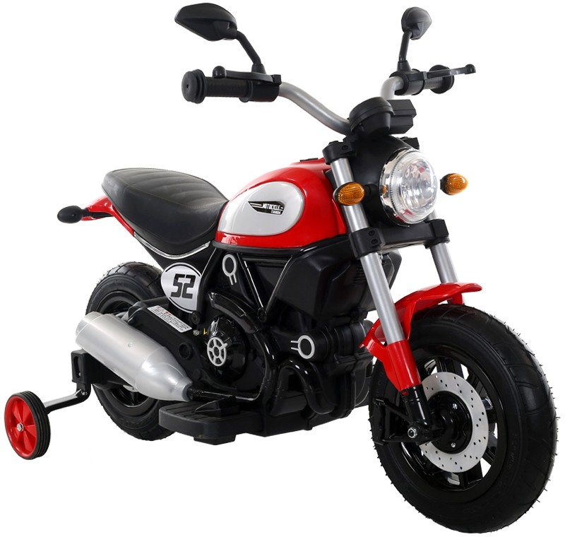 Детский мотоцикл Qike Чоппер красный - QK-307-RED мотоцикл детский 3 х колесный аккумуляторный