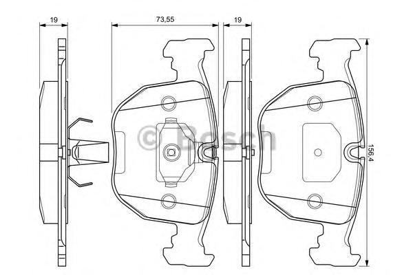 

Комплект тормозных колодок BOSCH 0986494028