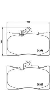 фото Комплект тормозных колодок brembo p83072