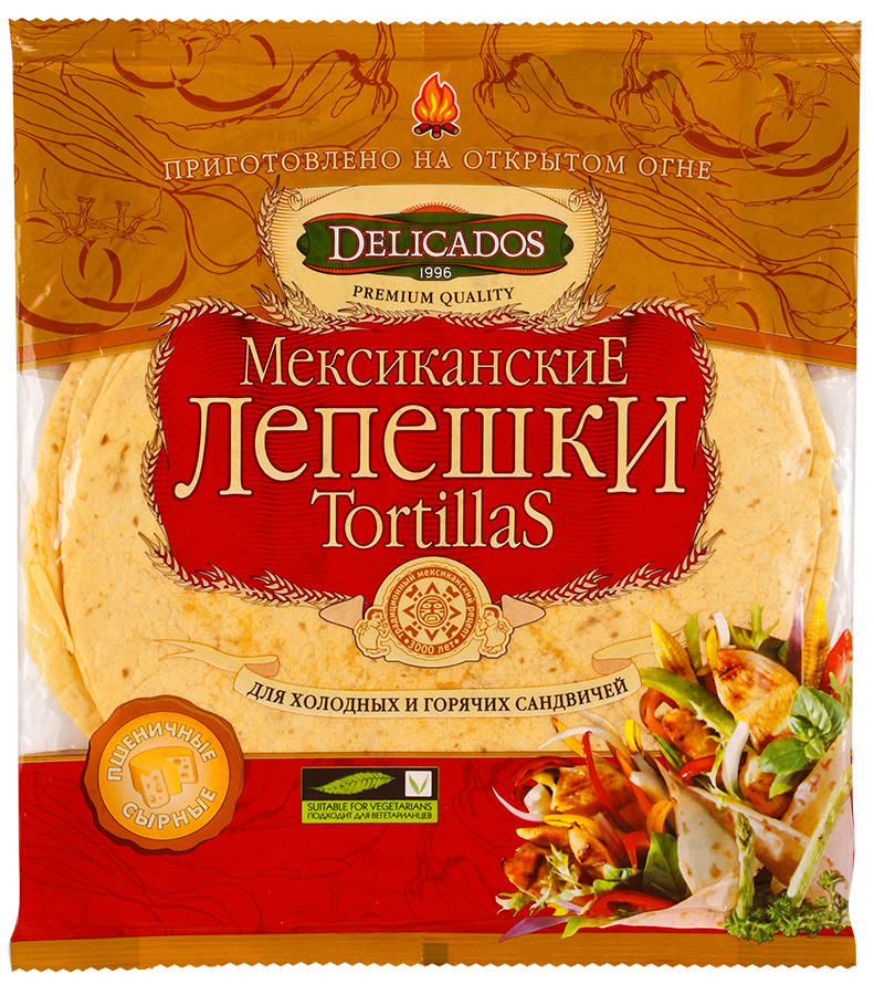 фото Тортилья delicados tortillas мексиканские 6 шт сыр 400 г