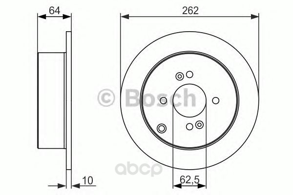 фото Тормозной диск bosch задний для hyundai accent 05-, getz 02- 08-/kia rio ii 05- 0986479371