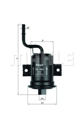 фото Фильтр топливный knecht kl 563 mahle/knecht