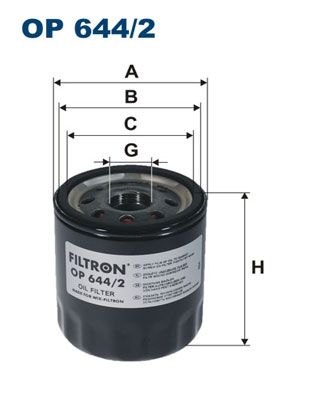 

Фильтр масляный FILTRON OP644/2