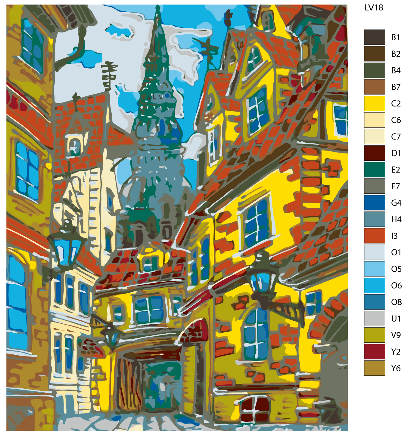 

Картина по номерам, 40 x 50, LV18, LV18