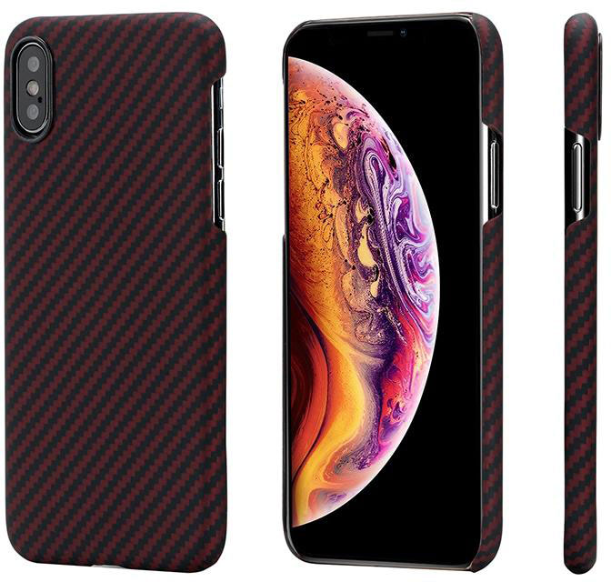 фото Чехол pitaka aramid case twill (ki9003xm) для iphone xs max black/red