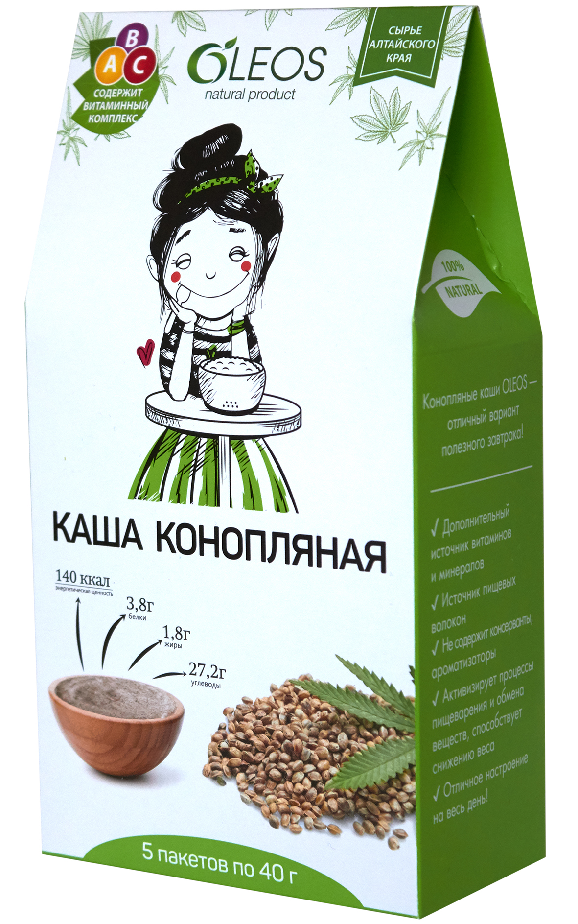 

Каша конопляная Oleos 200 г