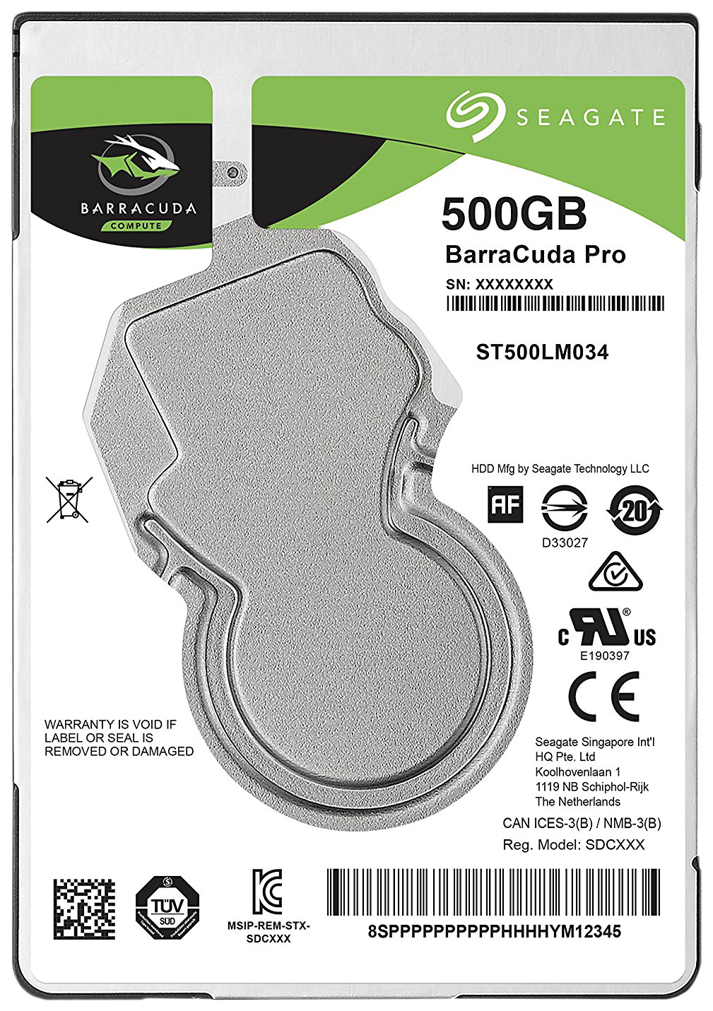 фото Внутренний жесткий диск seagate barracuda pro 500gb (2gh17a-500)