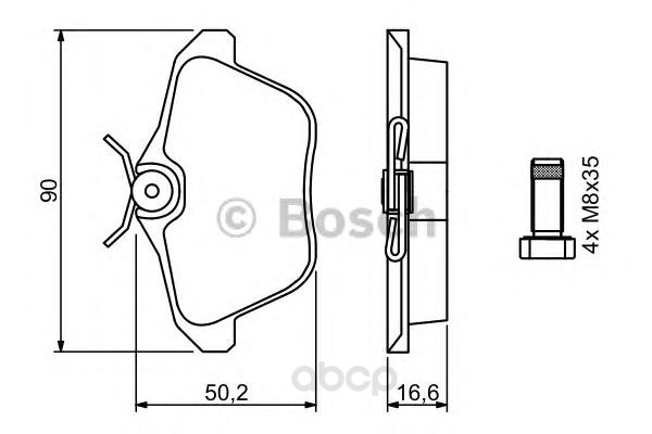

Тормозные колодки дисковые BOSCH 0986494020