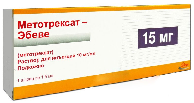 фото Метотрексат-эбеве раствор для инъекций 10 мг/мл 1,5 мл ebewe pharma