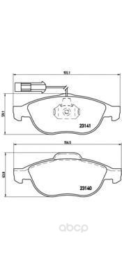 

Тормозные колодки brembo передние с датчиком P23075