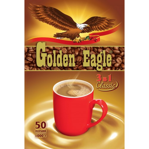 Кофейный напиток растворимый Golden Eagle 3 в 1, 50*20 г