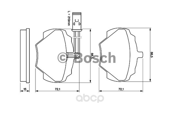 

Колодки дисковые задние BOSCH 0986424267