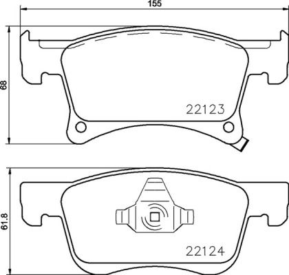 

Тормозные колодки brembo дисковые P59083