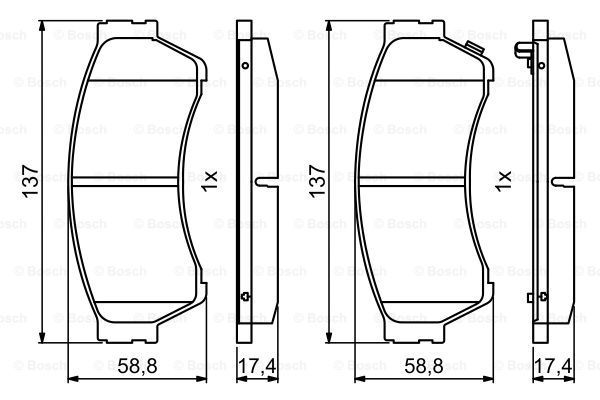 

Тормозные колодки Bosch дисковые 986494860