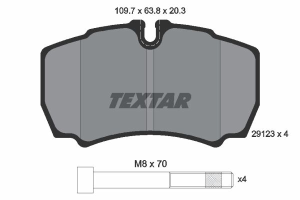 

Тормозные колодки Textar дисковые 2912303