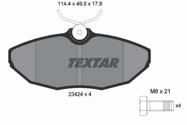 

Тормозные колодки Textar дисковые 2342401