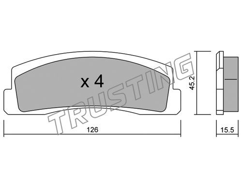 Тормозные колодки TRUSTING дисковые 0480