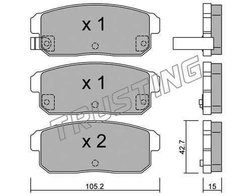 Тормозные колодки TRUSTING дисковые 7490