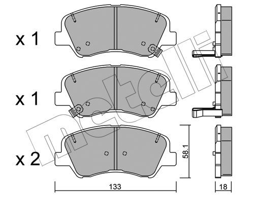 

Тормозные колодки METELLI дисковые 2209430