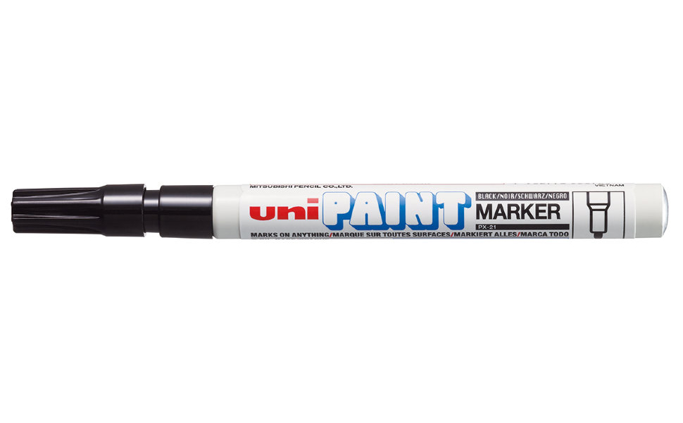 фото Маркер перманентный uni paint px-21 0,8-1,2мм овальный (черный, 1 штука) uni mitsubishi pencil