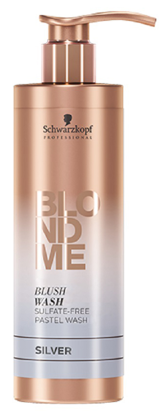 фото Оттеночный шампунь schwarzkopf blondme blush wash silver "серебристый" 250 мл schwarzkopf professional