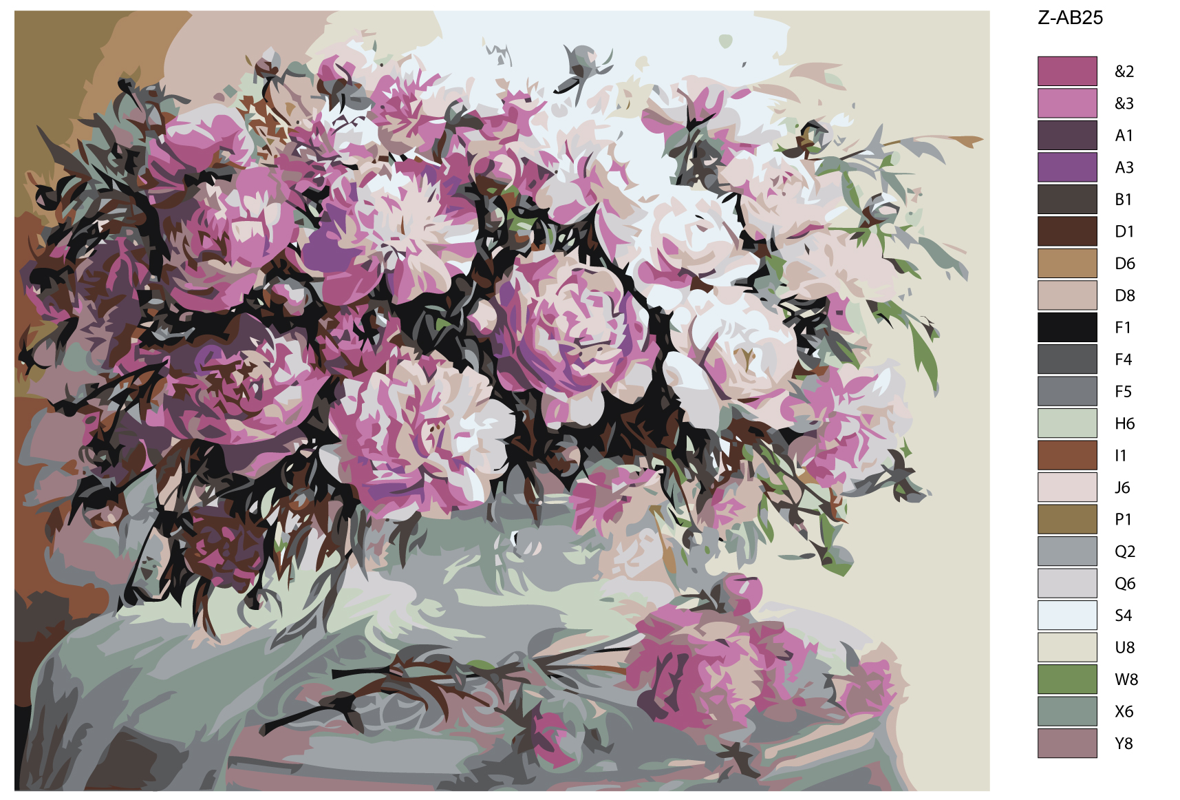 

Картина по номерам, 40 x 50, Z-AB25, Z-AB25
