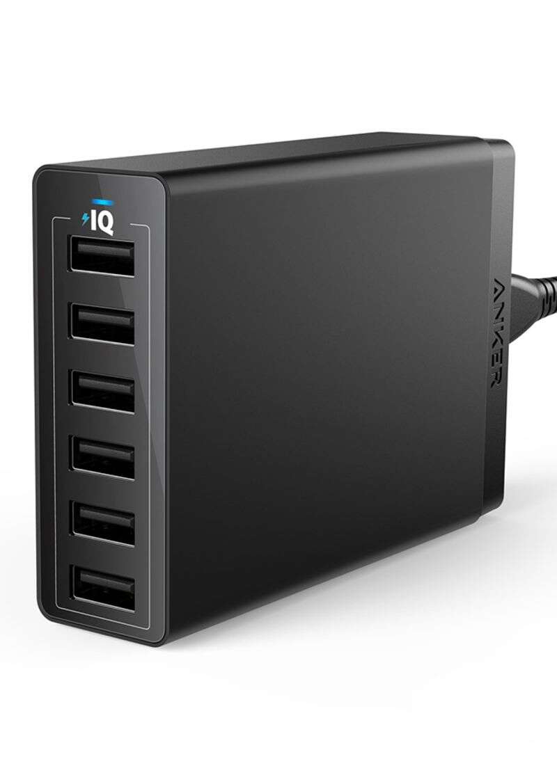 фото Сетевое зарядное устройство anker powerport 6 usb 2,4a black