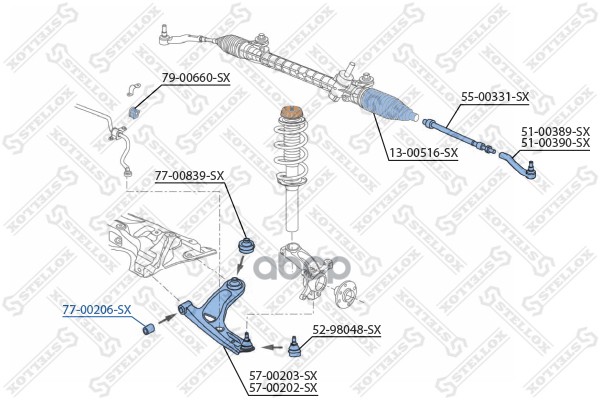 фото Сайлентблок stellox 7700206sx