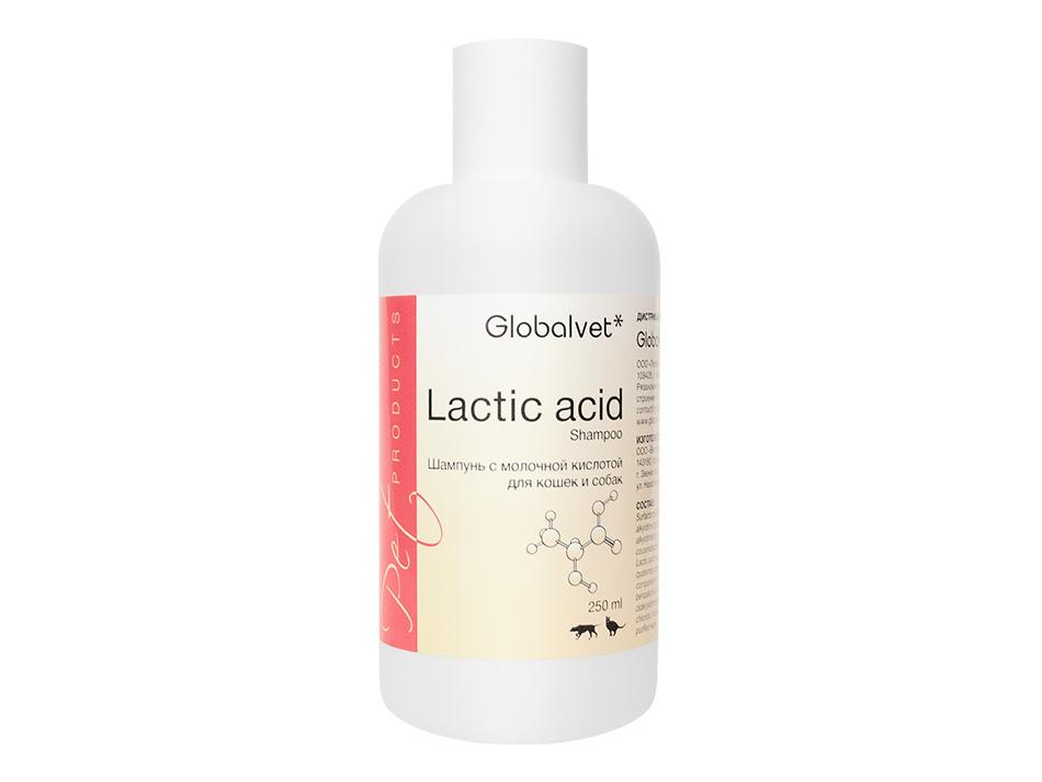 фото Шампунь для кошек и собак globalvet lactic acid, универсальный, молочная кислота, 250 мл