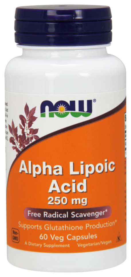 Антиоксидант NOW Alpha Lipoic Acid капсулы 250 мг 60 шт. натуральный