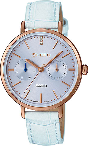 фото Наручные часы кварцевые женские casio sheen she-3054pgl-2a