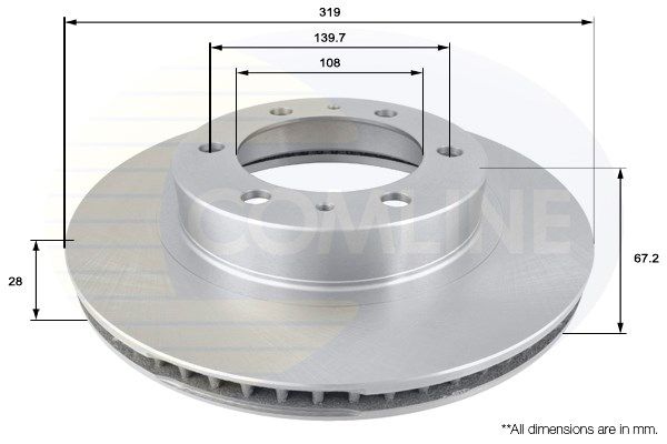 

Тормозной диск COMLINE ADC2509V